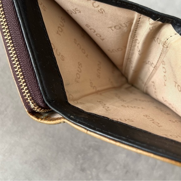 TOUS Croc Embossed Leather Wallet - Picture 9 of 14